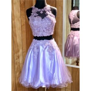 Two Piece Homecoming Dress/ Cocktail Dress